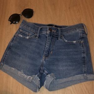 vintage high rise denim shorts